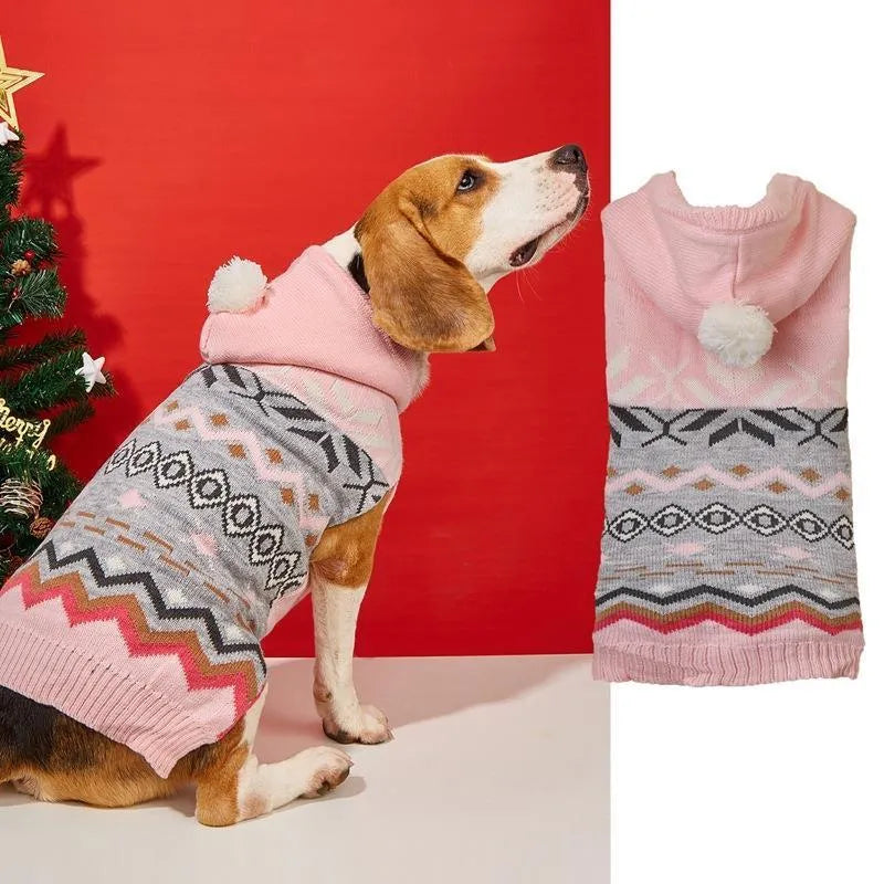 Green diamond pattern acrylic pet sweater for small dogs with size options