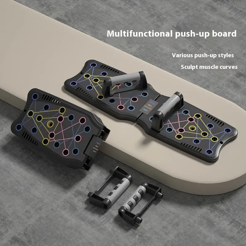 ABS plastic push up support plate for upper body fitness training on a flat surface.