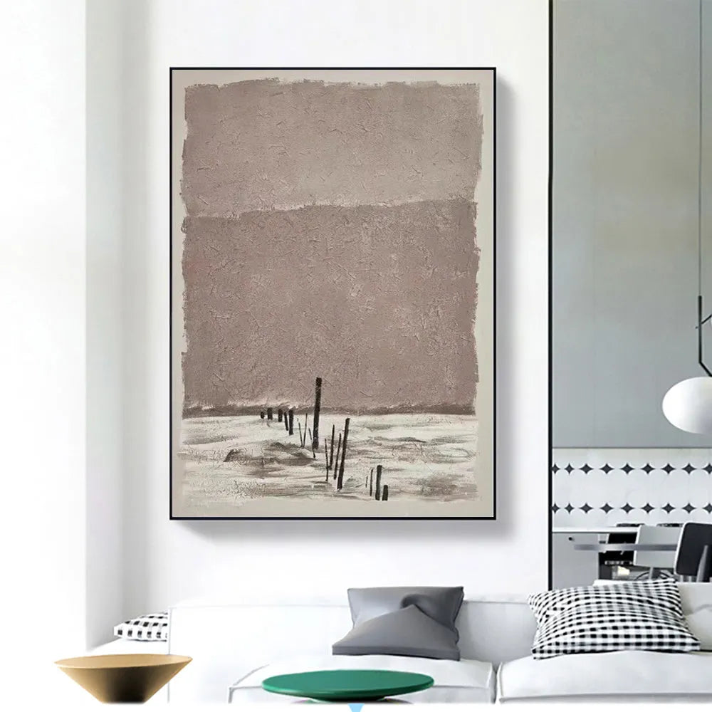 Handmade oil painting canvas wall art abstract modern decor for living room rolled frameless