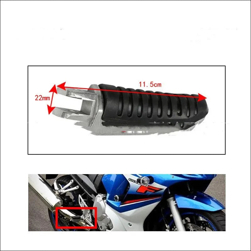Black aluminium alloy motorcycle foot pedal set for Suzuki GSX1300R Hayabusa and V-Strom models