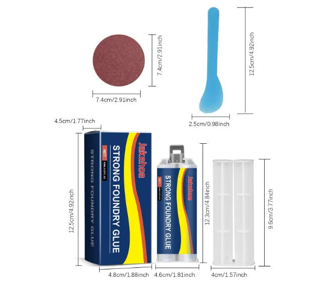 85ml metal sealant epoxy glue kit with pusher rod and tools for stainless steel copper aluminium repairs