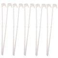 White PP plastic car window flag bracket set with 10 pieces for vehicle display