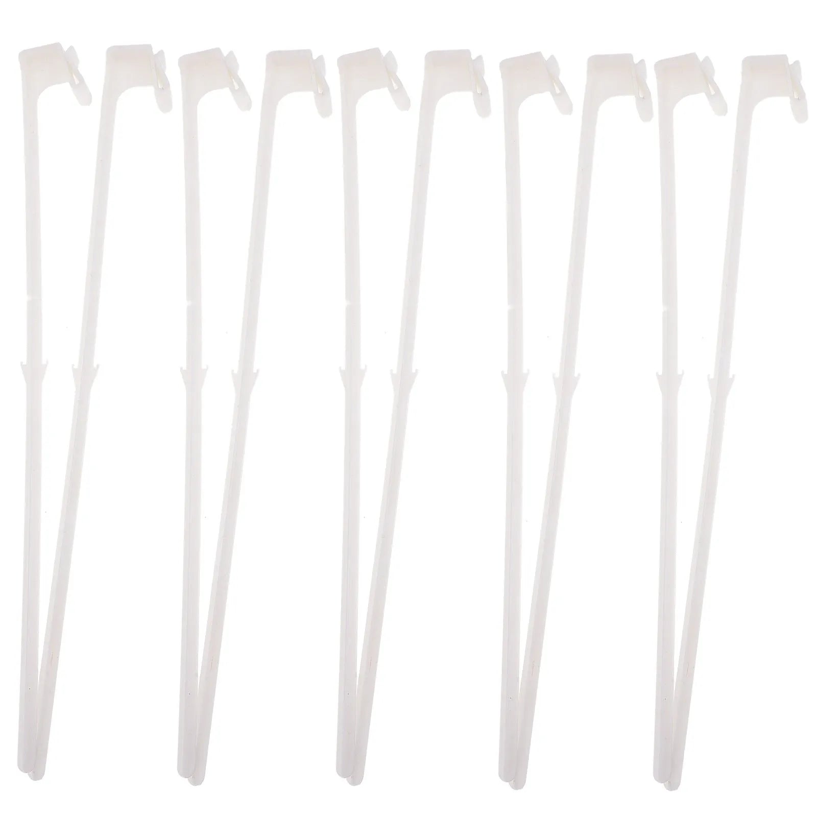 White PP plastic car window flag bracket set with 10 pieces for vehicle display