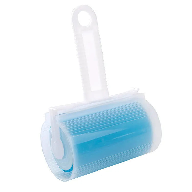 Washable reusable lint roller for pet hair removal with protective cover in multiple colours