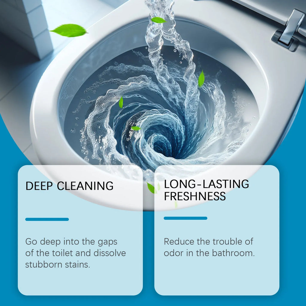 Pack of toilet bowl cleaning powder sachets for removing urine stains and odours