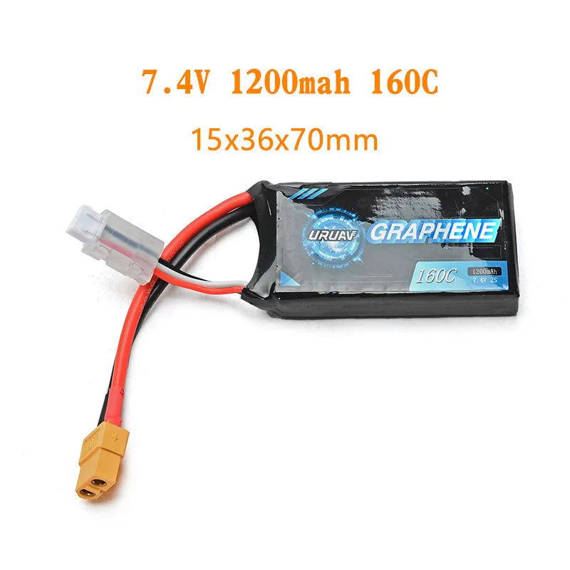 7.4V 1200mAh soft case LiPo battery for RC remote control cars and model ships