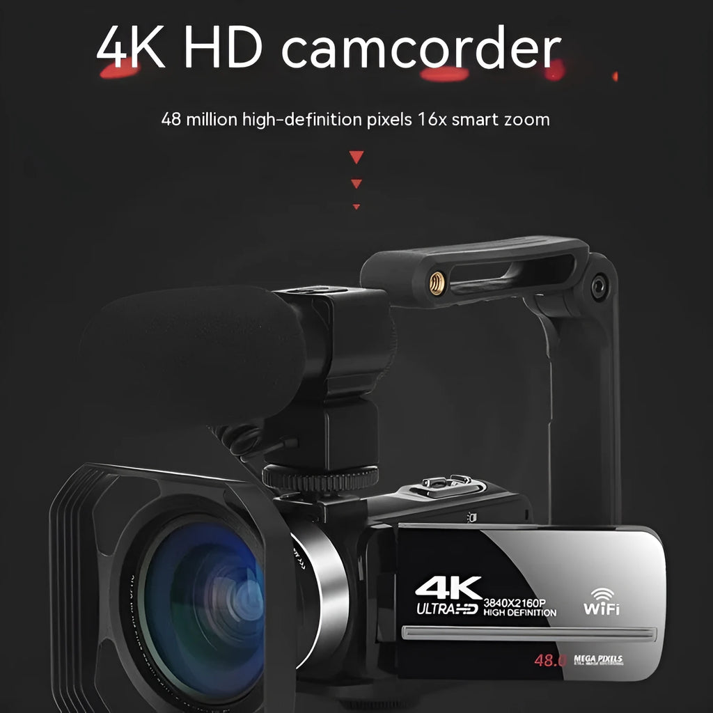 WIFI Digital HD Night Vision Camera in black with 3.0 inch LCD screen and 37MM lens mount