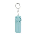 Compact pink and blue girls personal safety alarm with keyring, showing 86mm size.