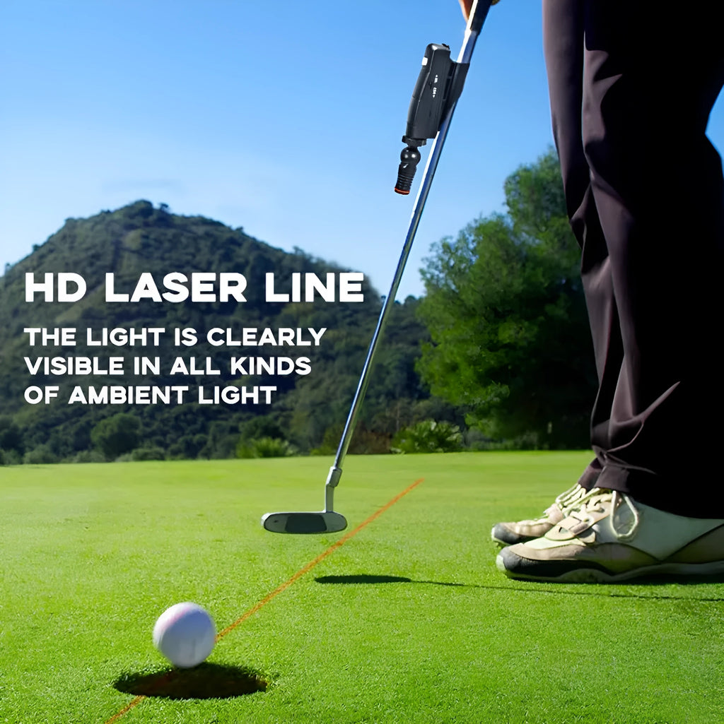 Black golf push rod laser aiming instrument laser sight accessory for putting alignment