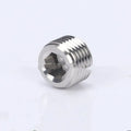 Stainless steel hexagon bulkhead plug fitting with 3/8 thread for pipe connections