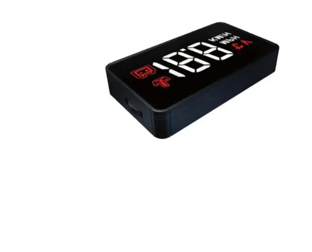A100 OBD II head up display projecting vehicle speed on windscreen, with white or green light option