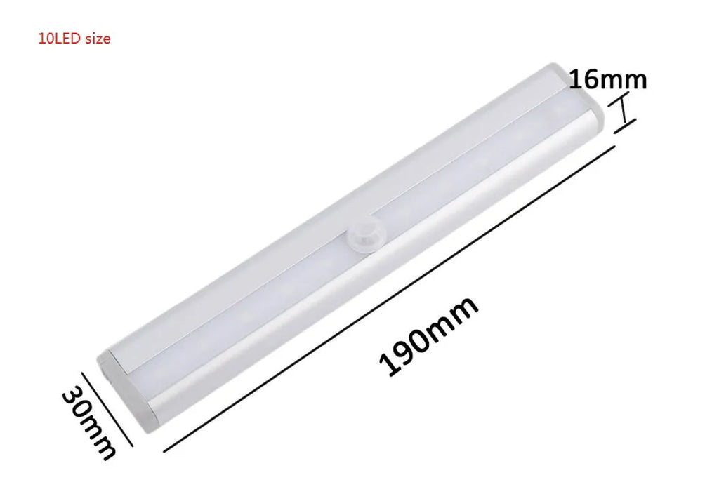 LED human body induction magnetic closet light with USB charging cable