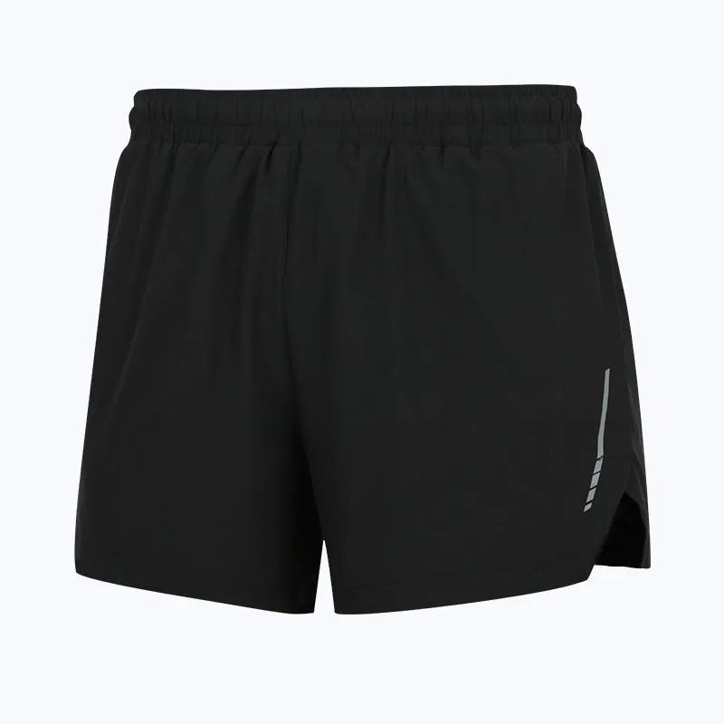 Men's quick-drying marathon running pants shorts in straight cut style with polyester moisture-wicking fabric