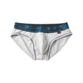 Men's cotton low waist briefs in colour block design with knit construction