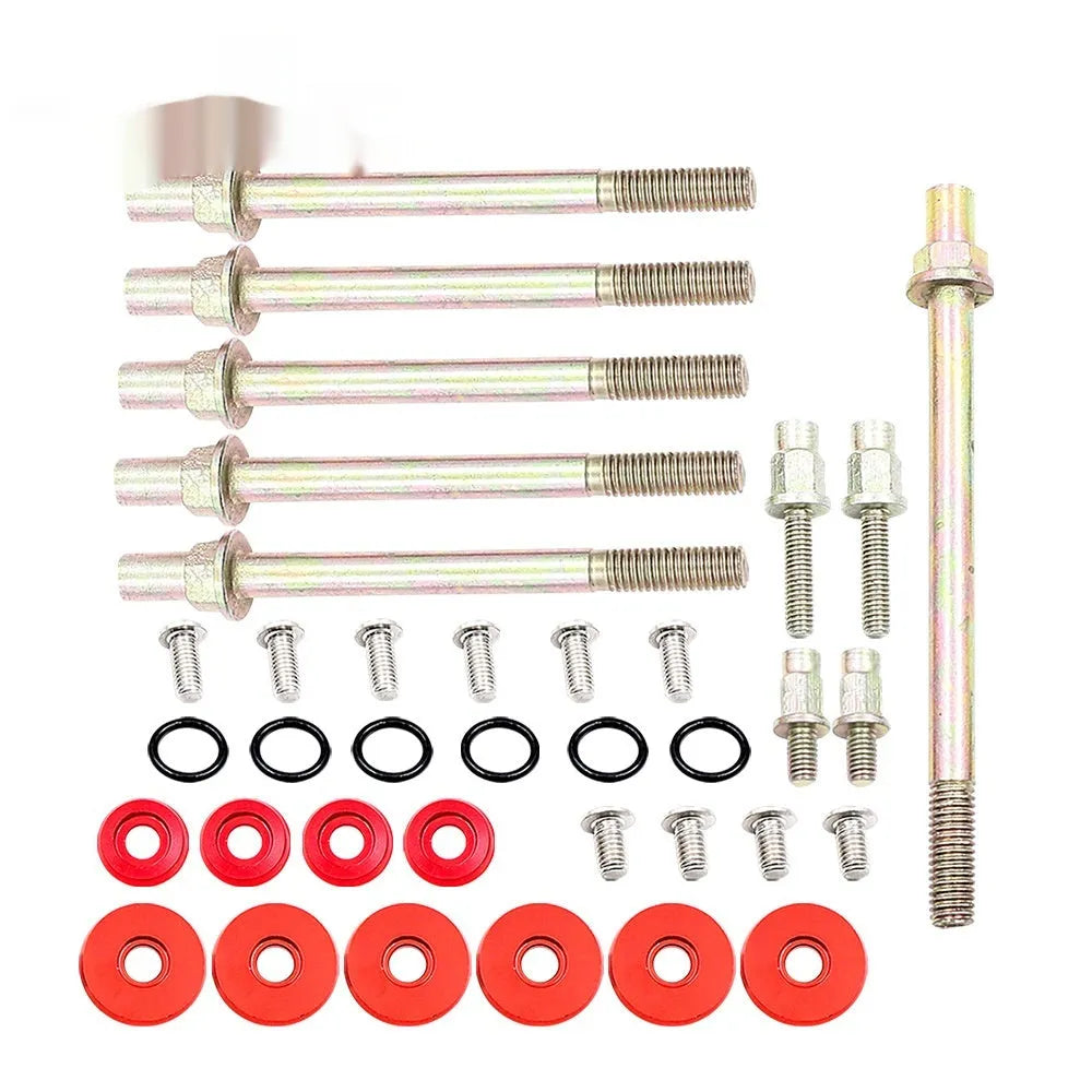 Honda Civic K Series aluminium alloy engine gasket kit in black, blue, red, or silver options