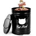 American style round black and white iron sheet storage tin canister with independent inner box.
