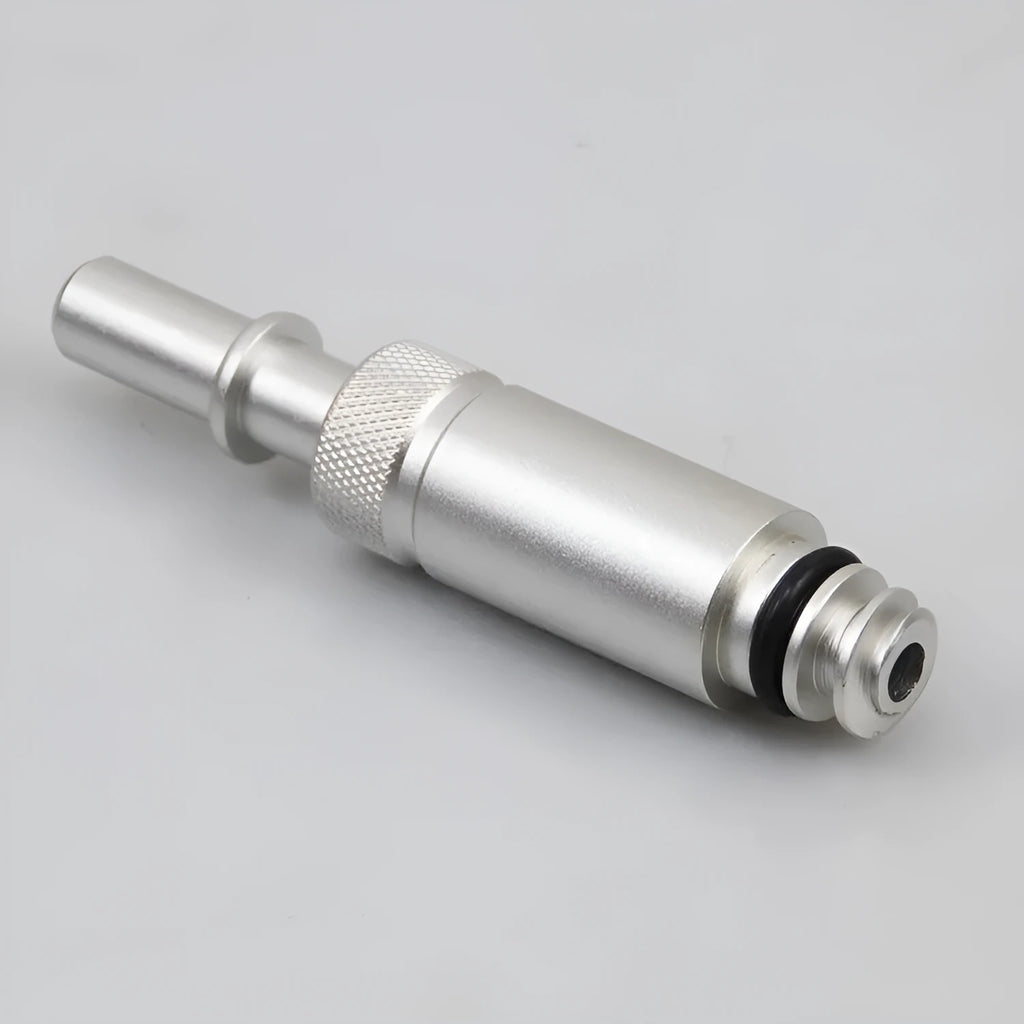 Silver metal VAS6262-9 transmission refuelling joint tool for manual gearbox fluid changes.