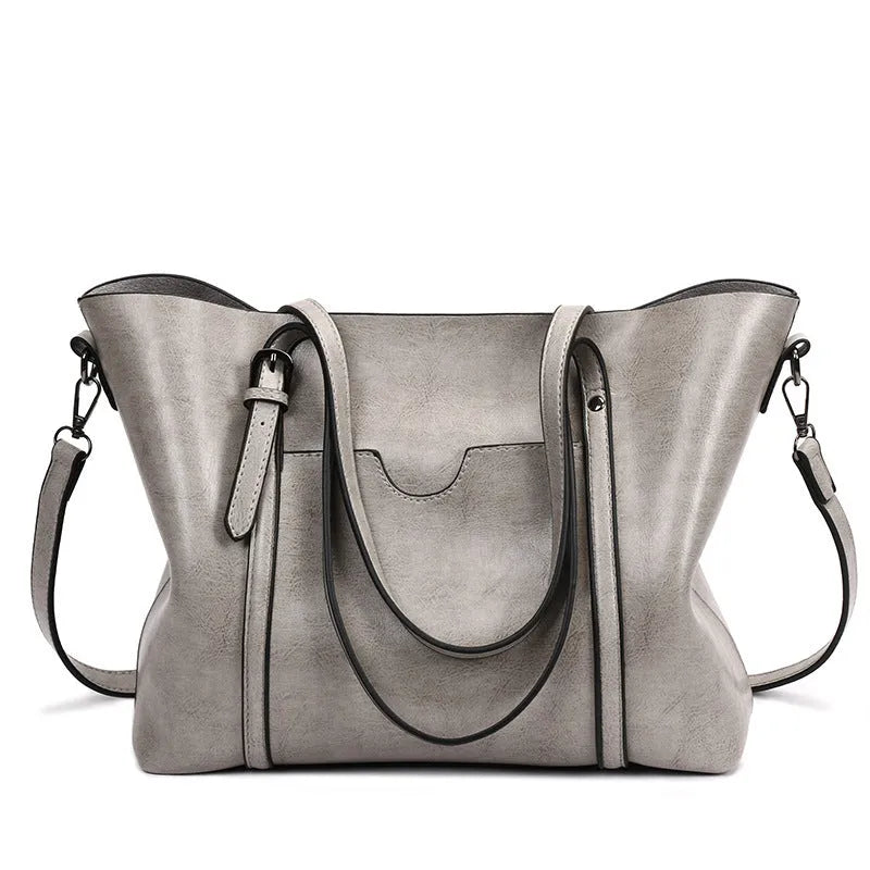 Retro European style messenger bag for women with A4 document capacity