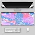 Custom non-slip mouse pad with rubber base and cloth surface in multiple sizes, thermal transfer printed pattern