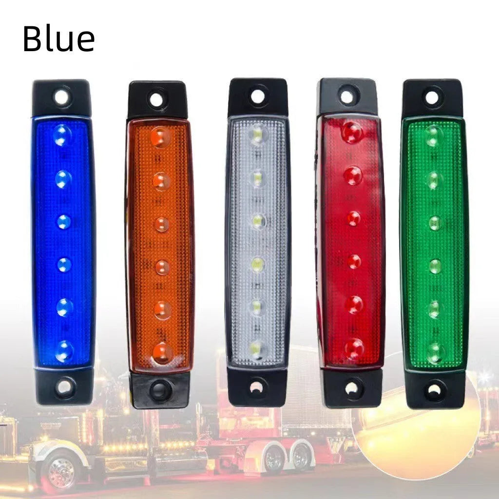 W-SMD model trailer side warning light in five colour options on a white background.