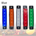 W-SMD model trailer side warning light in five colour options on a white background.