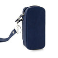 General-purpose lychee pattern leather storage bag, 13cm x 6.5cm x 5.3cm, in black with textured cover