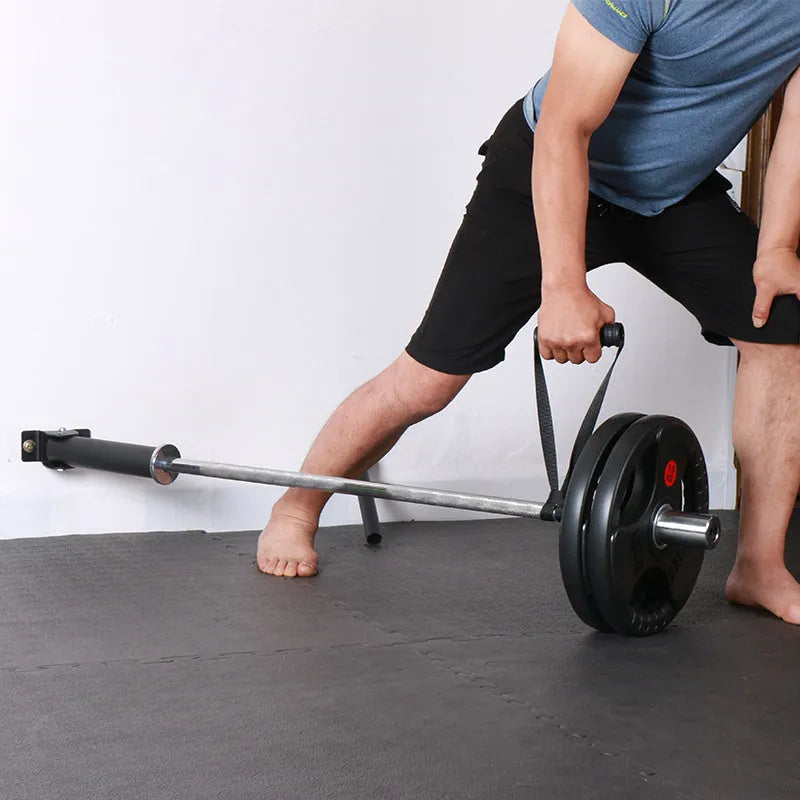 Wall-mounted steel barbell storage rack with 25 vertical holding tubes.