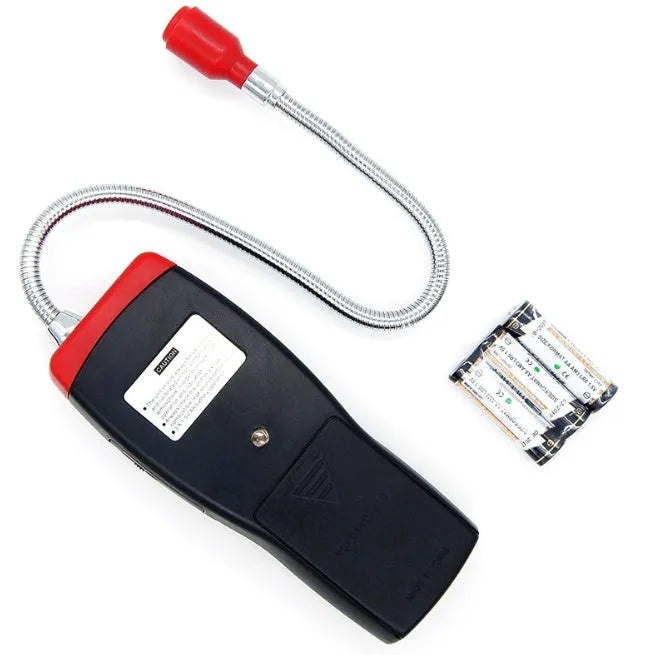 AS8800L portable flammable gas detector with LED alarm lights and compact handheld design