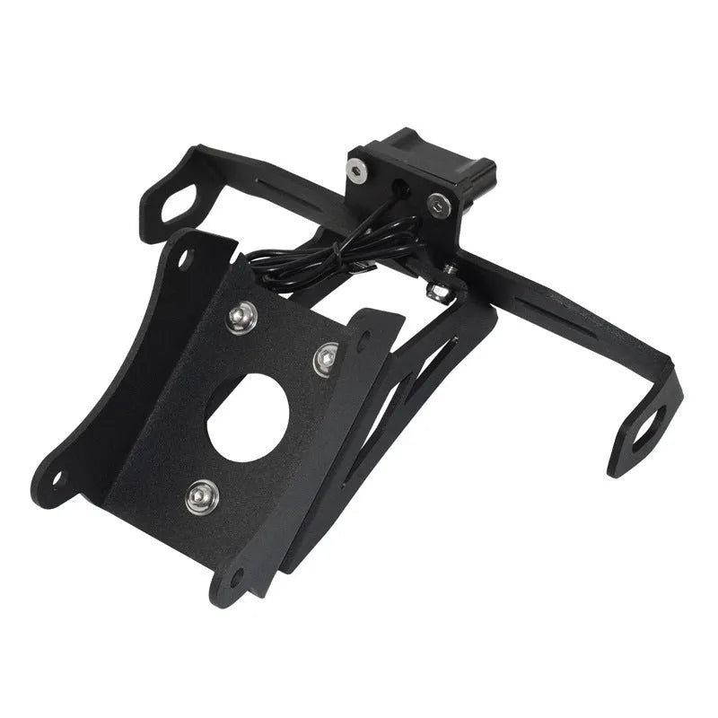 Black aluminium alloy Honda motorcycle rear licence plate holder for short tail modifications