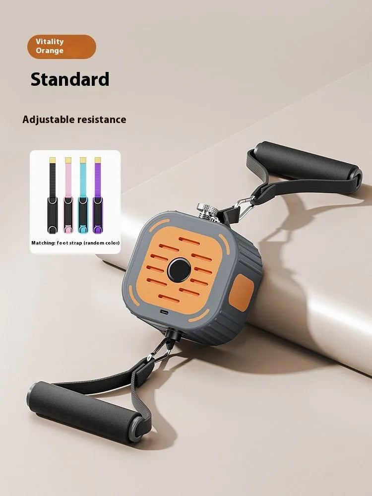 Adjustable power pump chest expander for home strength training in vibrant orange colour