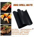 Reusable non-stick barbecue grill mat 33x40cm PTFE fibreglass fabric for indirect cooking