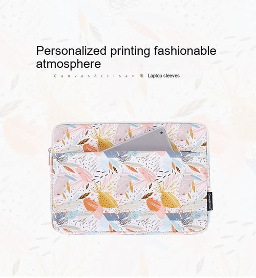 White waterproof PU leather laptop inner sleeve for 14 inch computers on a plain background.