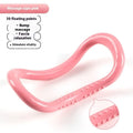 Yoga four piece fitness set showing leg beauty device, yoga ring, pedal tension device and eight character tension rope