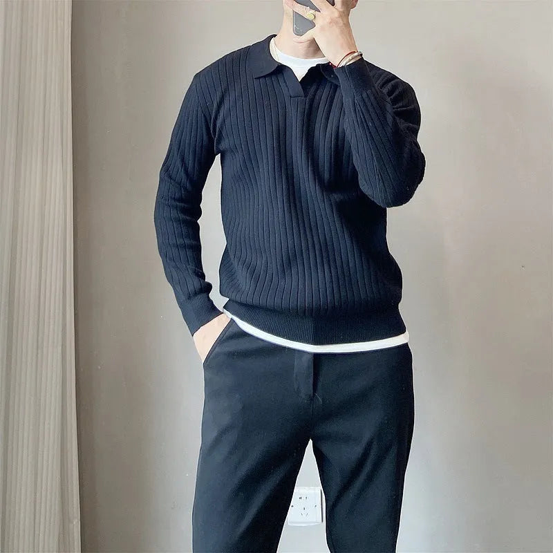 Men's loose fit rabbit fur modal knitted pullover sweater in light gray colour