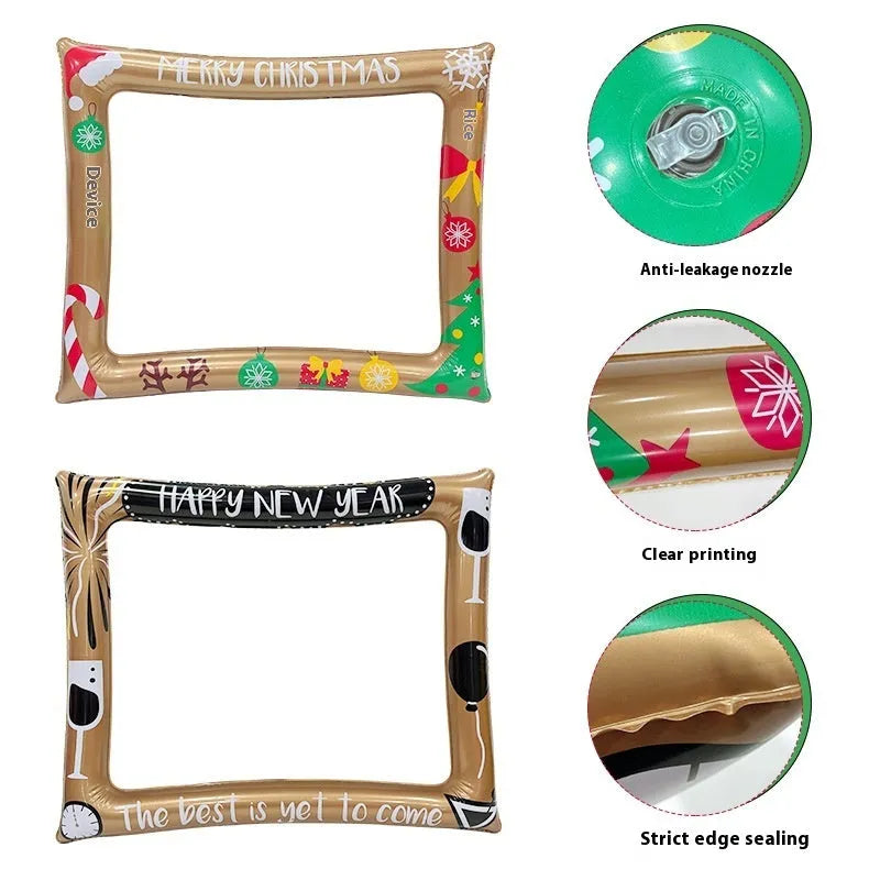Christmas inflatable photo frame prop made from PVC material