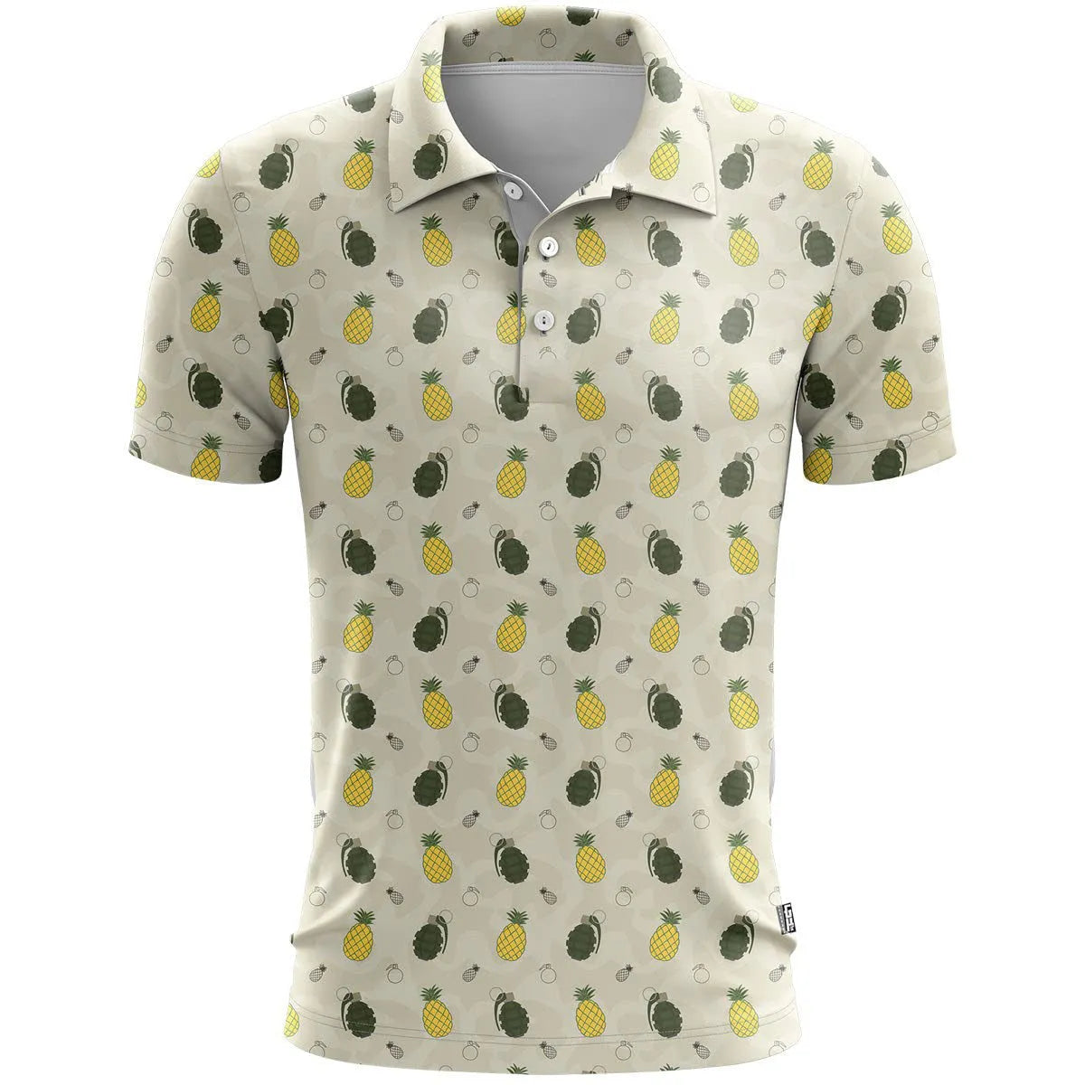 3D printed pattern sports short sleeve top in bird eye cloth fabric showing loose fit design