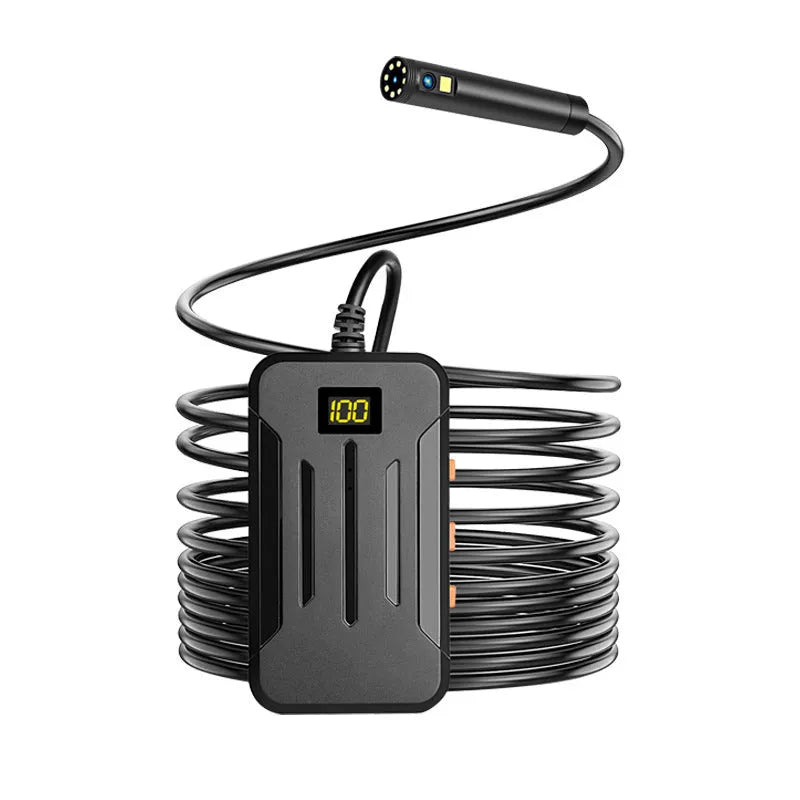 Wireless dual lens endoscope with 5.5mm and 8mm probe options, magnet and hook accessories