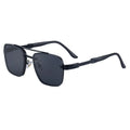 Men's vintage-style sunglasses with UV protection, shown in various colour options on a model.