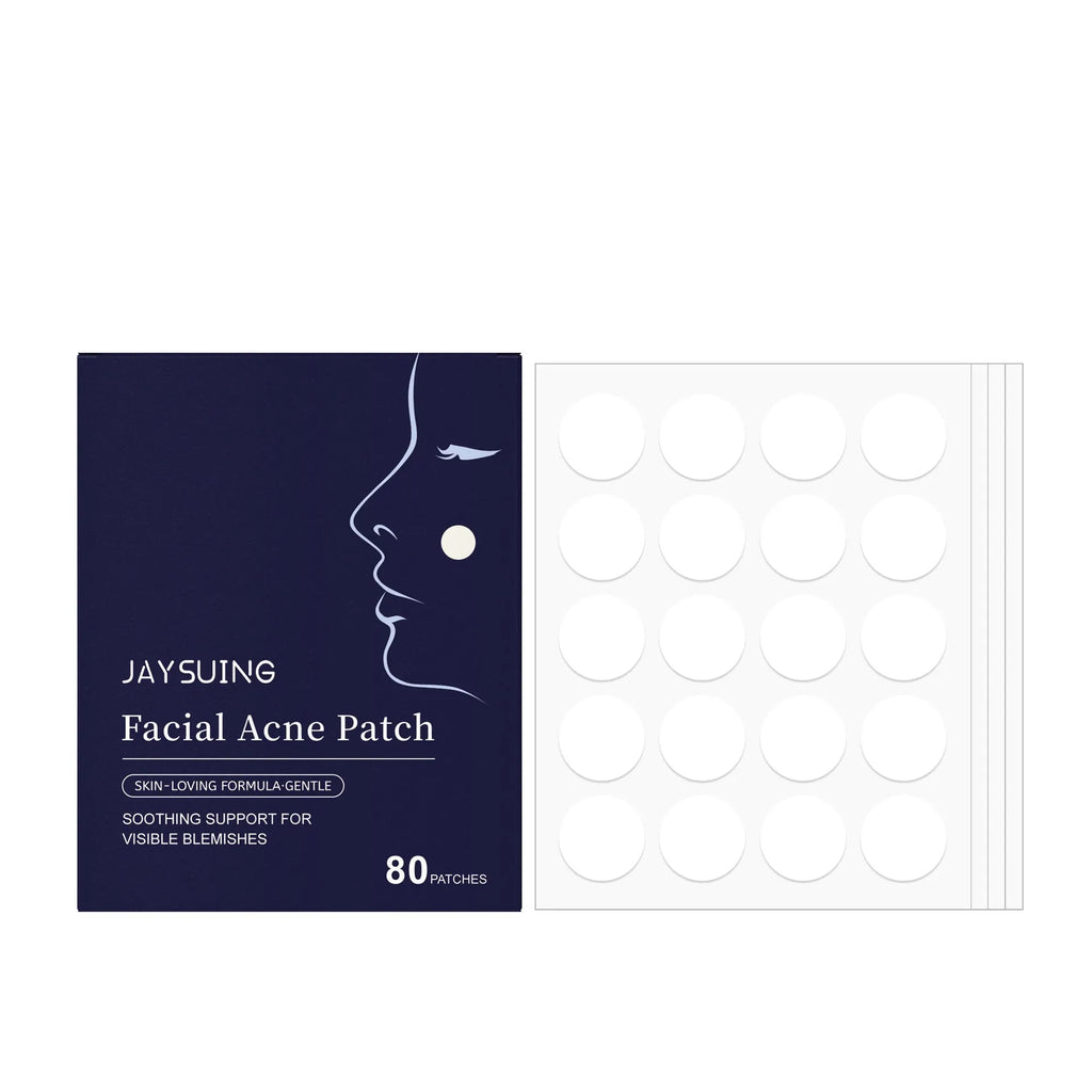 80-count pack of gentle hydrocolloid facial acne patches for spot treatment