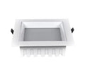 Ultra-thin square LED downlight in black finish with aluminium shell for ceiling grid installation