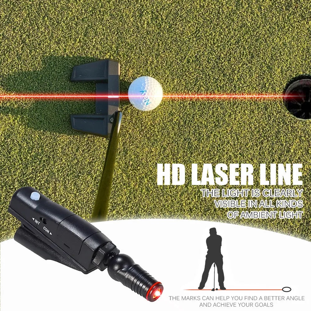 Black golf push rod laser aiming instrument laser sight accessory for putting alignment