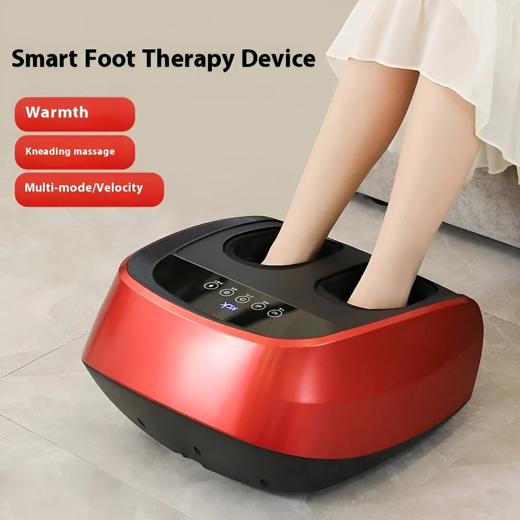 Flip automatic foot sole massager in red, black or white colour with infrared physiotherapy function