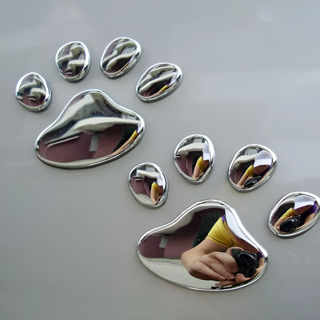 PVC car sticker with hand-shaped brush dog footprints for bumper scratch concealment