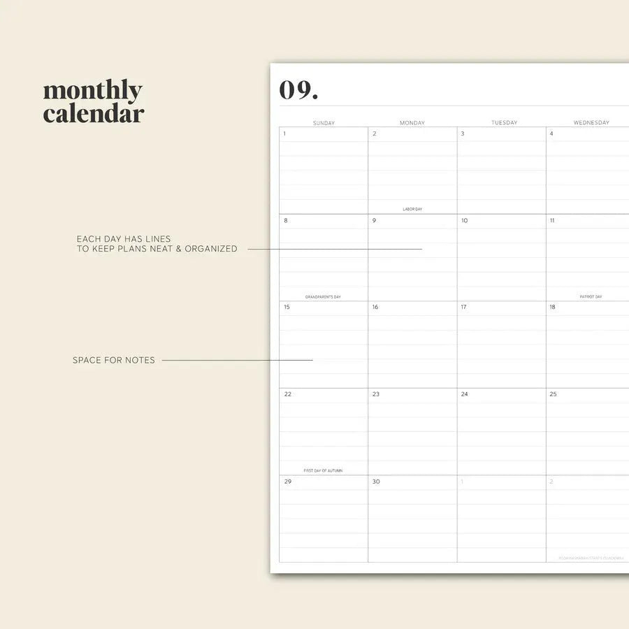 Cherry Red daily schedule coil notebook with spiral binding open to show interior pages