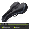 Bicycle seat cushion with hollow centre, PU leather cover, dimensions 270mm by 180mm