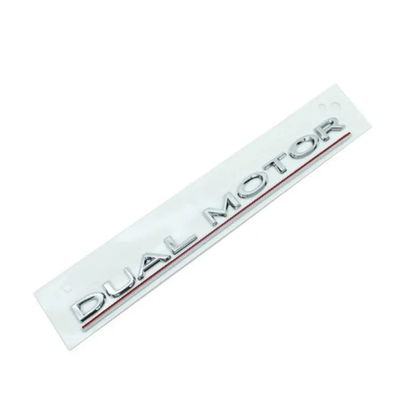 Tesla Model 3 black Performance bumper sticker with Double Motor text