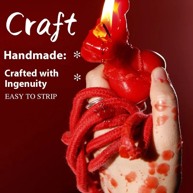 Low temperature sensual massage candle in soy wax, shown in Rose Red colour.