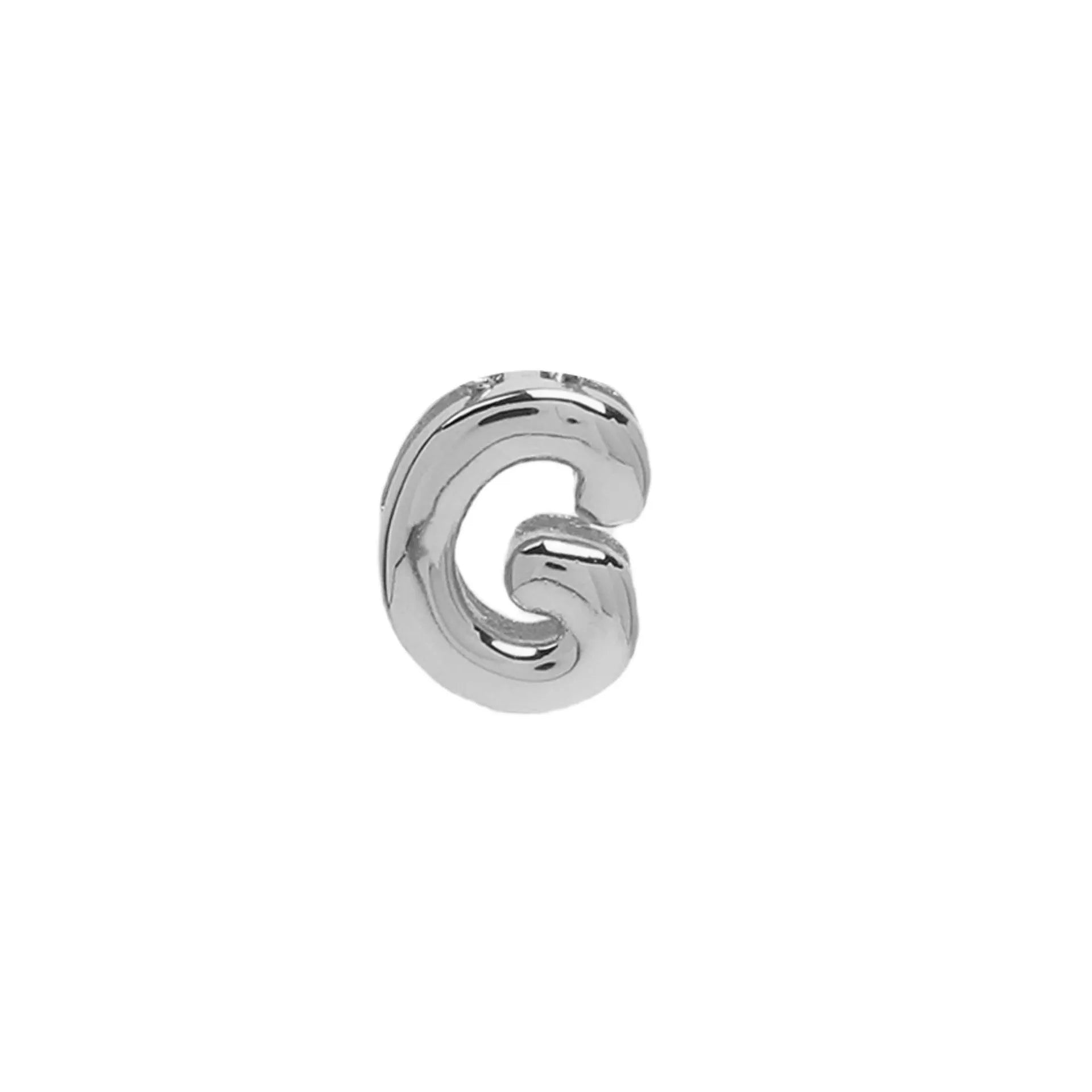 18k brass smooth surface bubble letter bracelet with pendant in gold colour on copper alloy