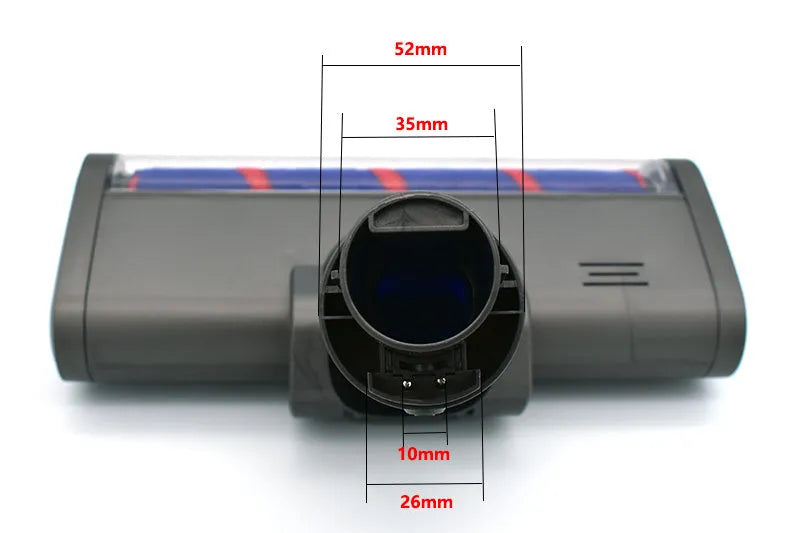 Dyson V7 V8 V10 V11 compatible electric floor brush head with soft velvet surface and rolling brush