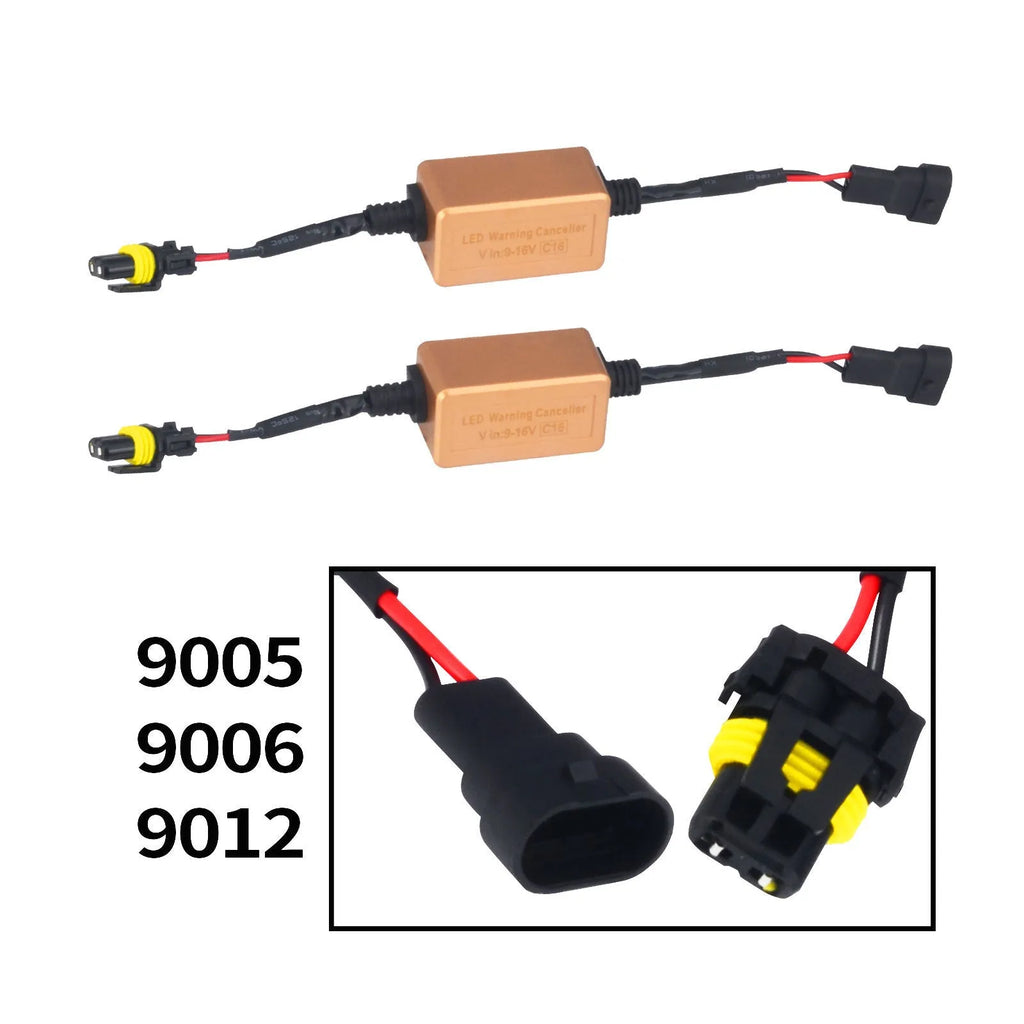 Black alloy Canbus decoder for H4 H7 H11 LED car headlights to eliminate flicker and error codes